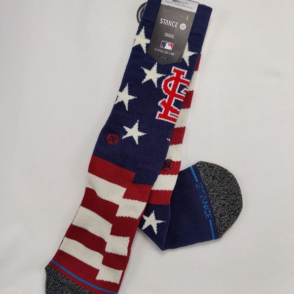 NWT Stance x MLB St Louis Cardinals BRIGADE STL 2 Crew Socks size L 9-13 - Picture 2 of 11